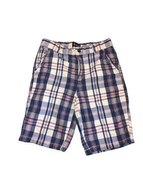 Plaid Boys Shorts By The Childrens Place Size 12 Cotton Blend Blue & White